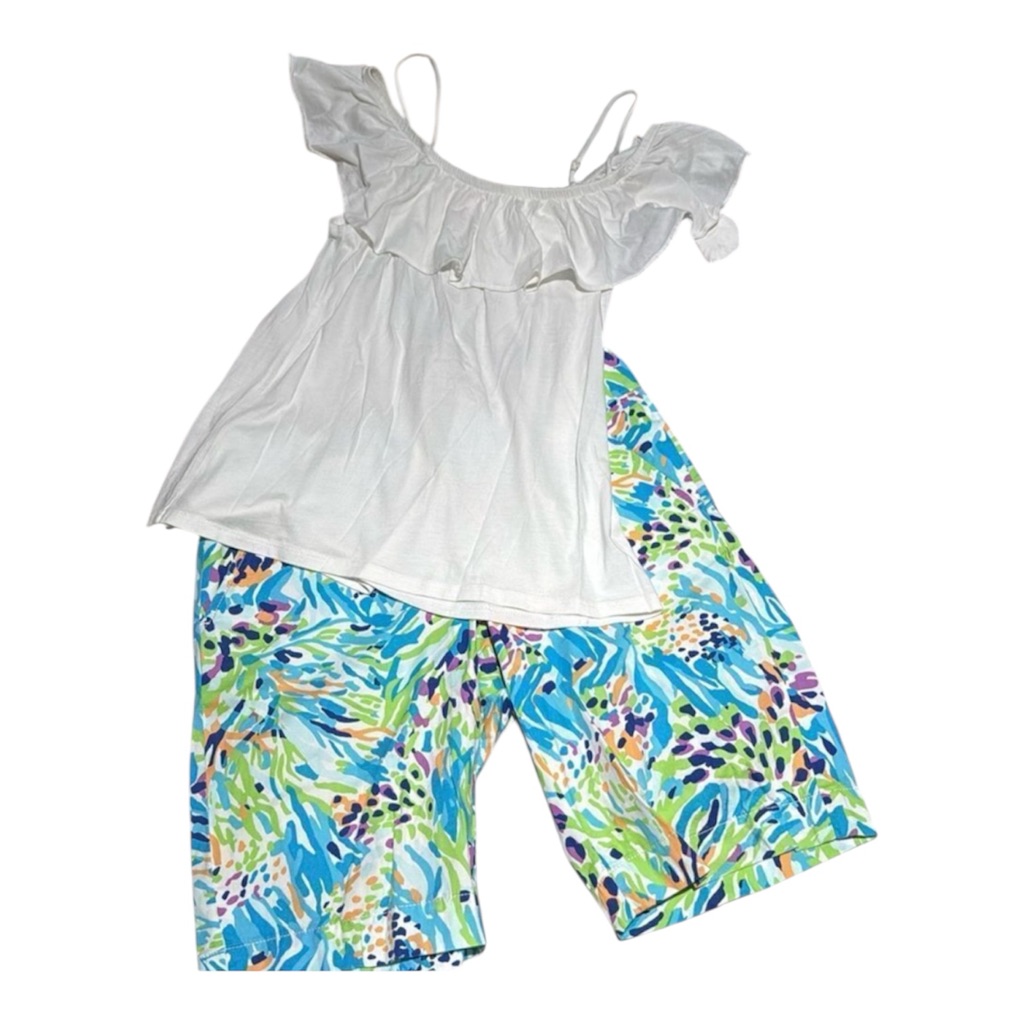 Lilly Pulitzer Strapless Top & Deep Sea Soire Chipper Shorts Bundle